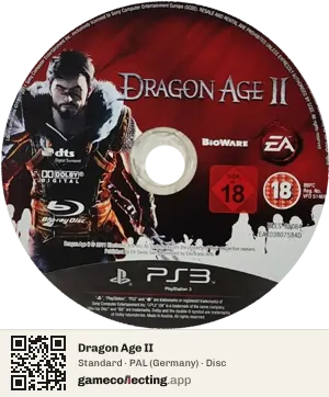 Dragon Age II PlayStation 3, PAL disc