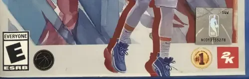 NBA 2K22, the ESRB box on its front