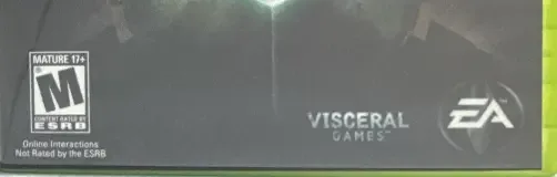 Dead Space 2, the ESRB box on its front