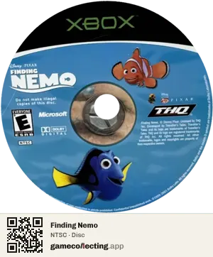 Finding Nemo Xbox, NTSC disc
