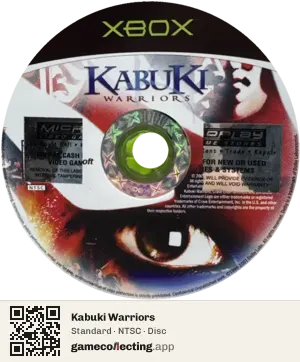 Kabuki Warriors Xbox, NTSC disc