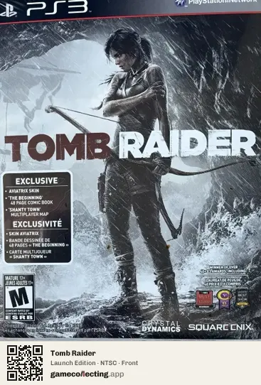 Tomb Raider PlayStation 3, NTSC box front