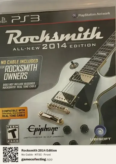 Rocksmith 2014 Edition PlayStation 3, NTSC box front