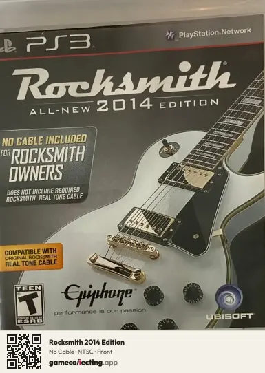 Rocksmith 2014 Edition PlayStation 3, NTSC box front