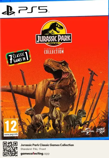 Jurassic Park Classic Games Collection PlayStation 5, PAL box front