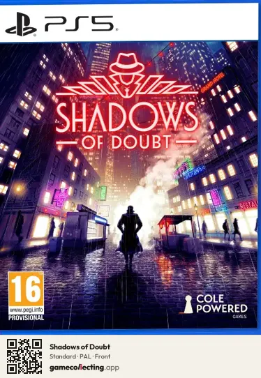 Shadows of Doubt PlayStation 5, PAL box front