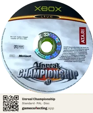 Unreal Championship Xbox, PAL disc