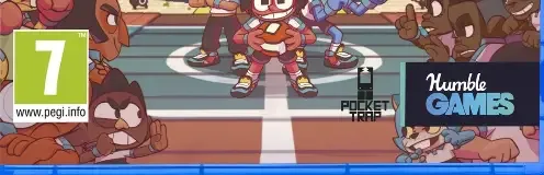 Dodgeball Academia, the PEGI square on its front