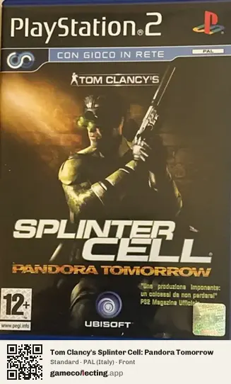 Tom Clancy's Splinter Cell: Pandora Tomorrow PlayStation 2, Italy box front