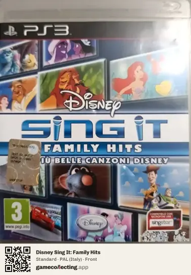 Disney Sing It: Family Hits PlayStation 3, Italy box front