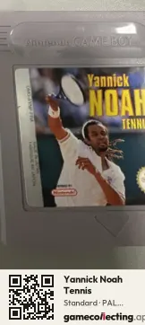 Yannick Noah Tennis Game Boy, PAL cartridge label