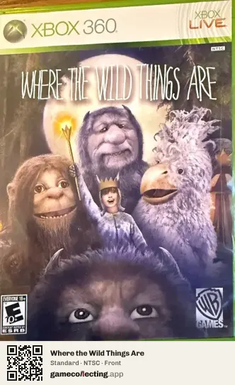 Where the Wild Things Are Xbox 360, NTSC box front