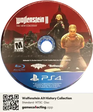 Wolfenstein Alt History Collection PlayStation 4, NTSC disc