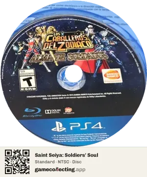 Saint Seiya: Soldiers' Soul PlayStation 4, NTSC disc