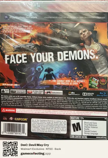DmC: Devil May Cry PlayStation 3, NTSC box back