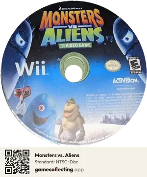 Monsters vs. Aliens Nintendo Wii, NTSC disc