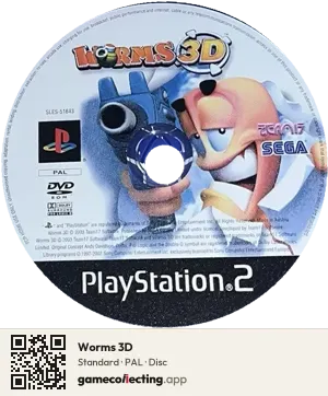 Worms 3D PlayStation 2, PAL disc