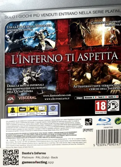 Dante's Inferno PlayStation 3, Italy box back