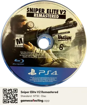 Sniper Elite V2 Remastered PlayStation 4, NTSC disc