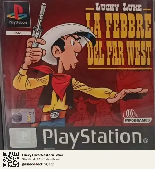 Lucky Luke Western Fever PlayStation, Italy box front
