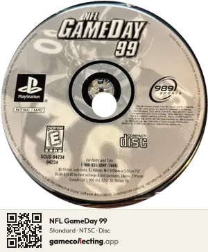 NFL GameDay 99 PlayStation, NTSC disc