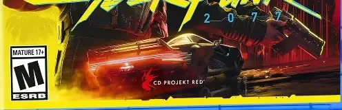 Cyberpunk 2077, the ESRB box on its front