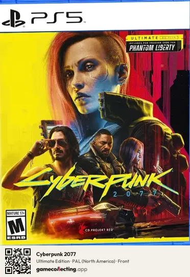 Cyberpunk 2077 PlayStation 5, North America box front