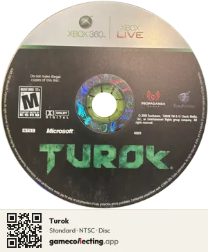 Turok Xbox 360, NTSC disc