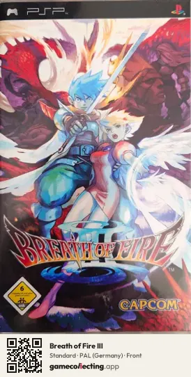Breath of Fire III PlayStation Portable, Germany box front