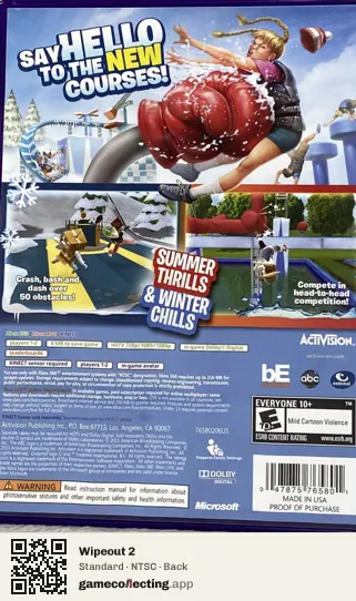 Wipeout 2 Xbox 360, NTSC box back