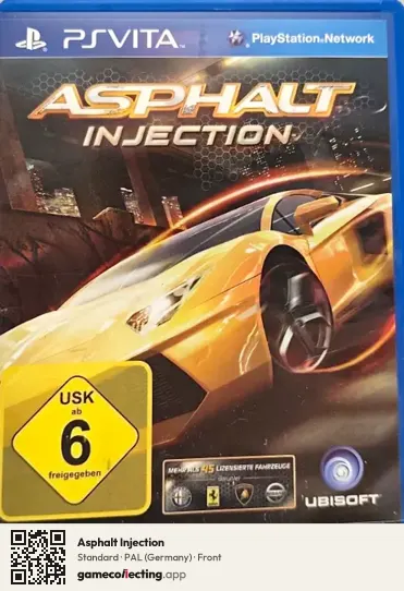 Asphalt Injection PlayStation Vita, Germany box front