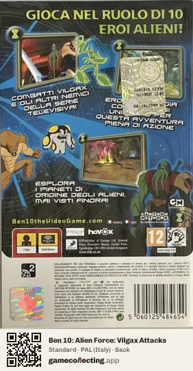 Ben 10: Alien Force: Vilgax Attacks PlayStation Portable, Italy box back
