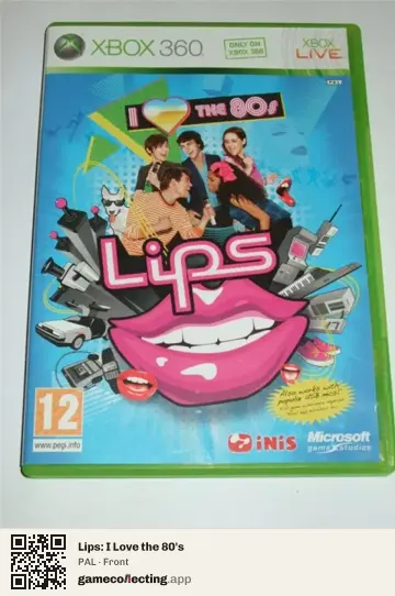 Lips: I Love the 80's Xbox 360, PAL box front