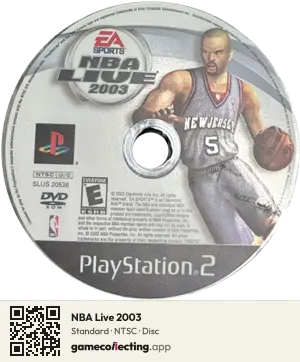 NBA Live 2003 PlayStation 2, NTSC disc