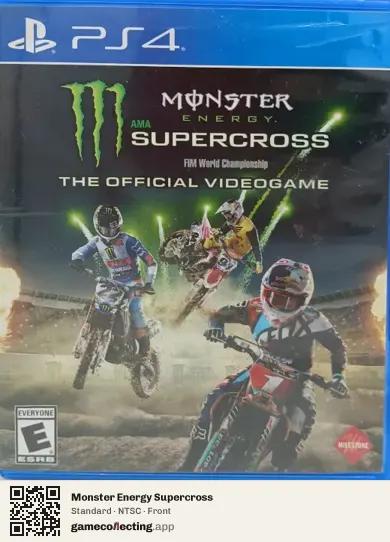 Monster Energy Supercross PlayStation 4, NTSC box front