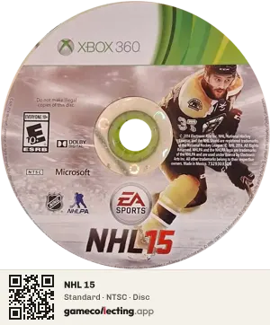 NHL 15 Xbox 360, NTSC disc
