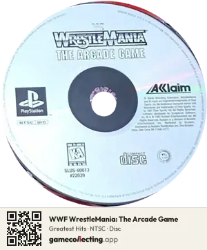WWF WrestleMania: The Arcade Game PlayStation, NTSC disc