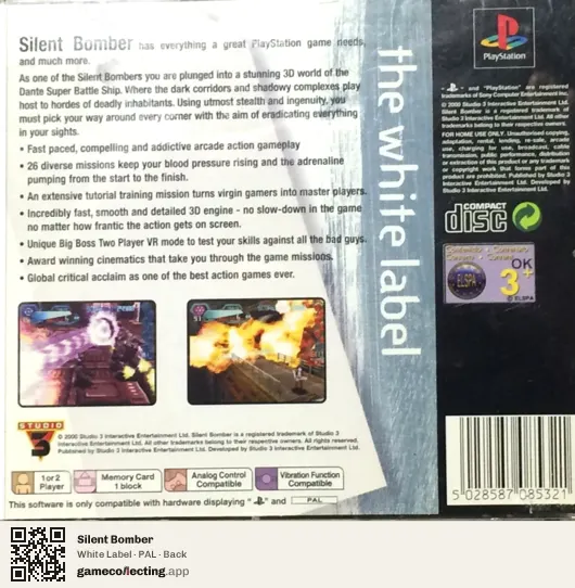 Silent Bomber PlayStation, PAL box back