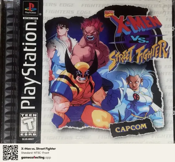 X-Men vs. Street Fighter PlayStation, NTSC box front