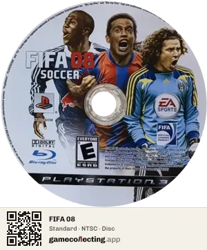 FIFA 08 PlayStation 3, NTSC disc