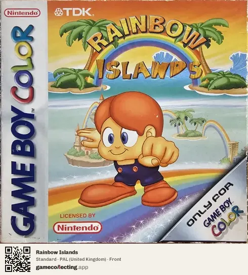 Rainbow Islands Game Boy Color, United Kingdom box front