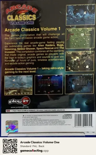 Arcade Classics: Volume One PlayStation 2, PAL box back