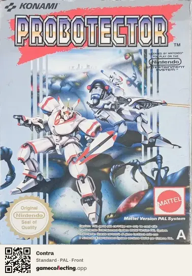 Contra Nintendo Entertainment System, PAL box front
