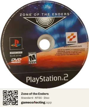 Zone of the Enders PlayStation 2, NTSC disc