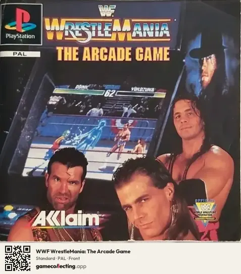 WWF WrestleMania: The Arcade Game PlayStation, PAL box front