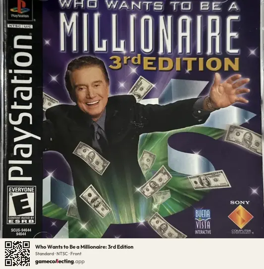 Who Wants to Be a Millionaire: 3rd Edition PlayStation, NTSC box front
