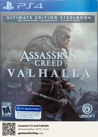 Assassin's Creed Valhalla PlayStation 4, NTSC box front
