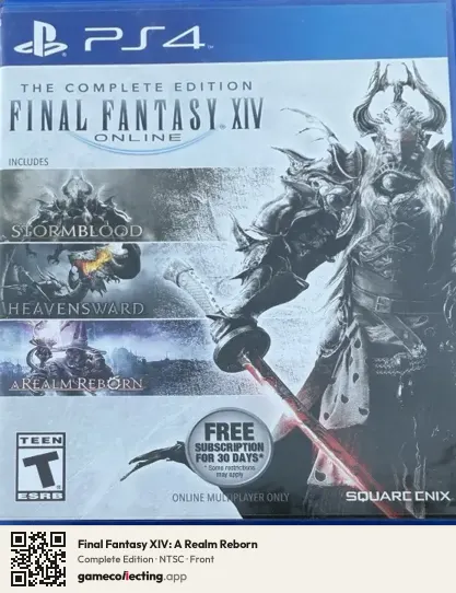Final Fantasy XIV: A Realm Reborn PlayStation 4, NTSC box front