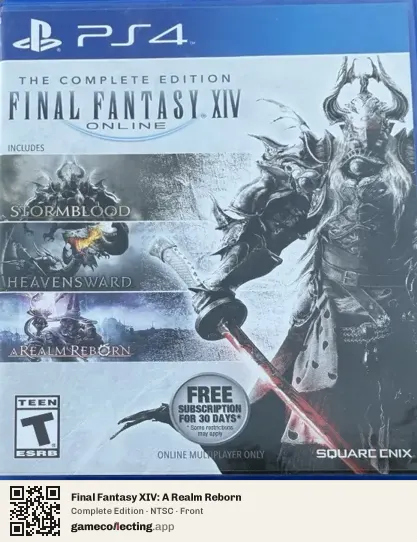 Final Fantasy XIV: A Realm Reborn PlayStation 4, NTSC box front