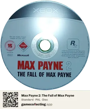 Max Payne 2: The Fall of Max Payne Xbox, PAL disc
